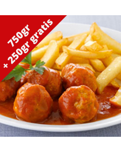 Balletjes in tomatensaus 750gr+250gr gratis (1kg)